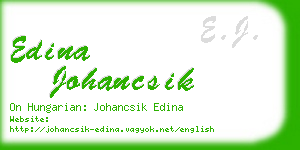 edina johancsik business card